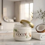 The COCOÉ soğuk sıkım hindistan cevizi yağı kavanozu ile gece boyu yaşlanma karşıtı cilt bakım ve mühürleme ritüeli